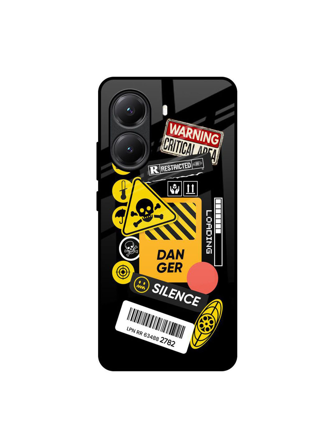 QRIOH Danger Signs Poco X7 Pro 5G Impact Resistant Back Case