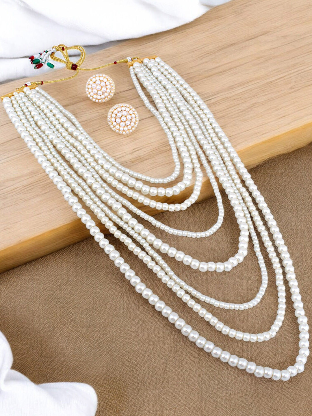 LUCKY JEWELLERY Beaded Multi-Strand & Layered Jewellery Set