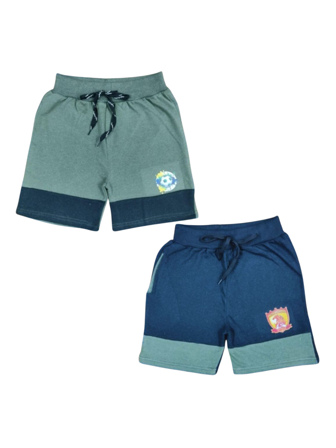 Shajiv Boys Pack Of 2 Outdoor Cotton Shorts