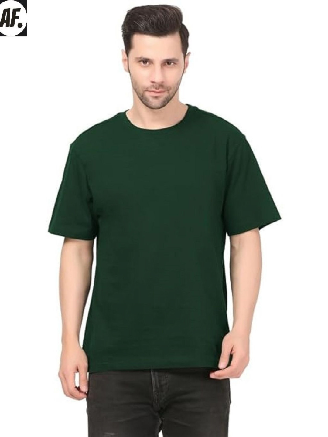 ATTITUDE START OF FASHION Men Solid Round Neck Cotton T-shirt