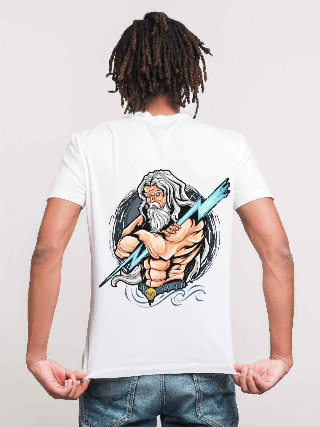 THREADWOLF Men Graphic Round Neck Regular Fit T-shirt