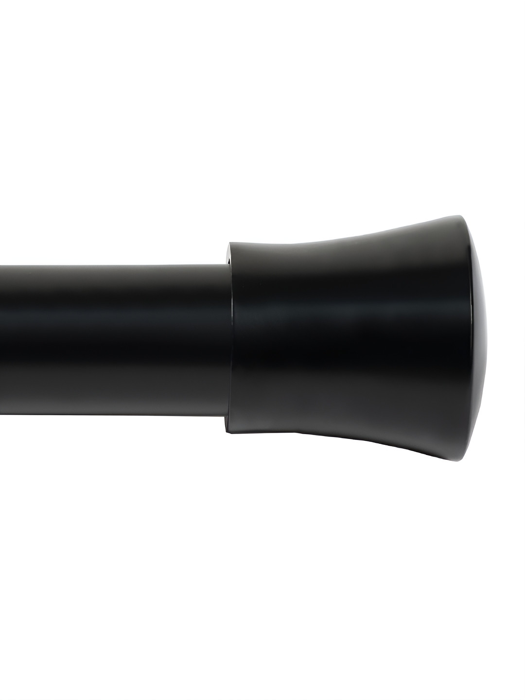 Deco Window Black Adjustable Curtain Rod With Brackets