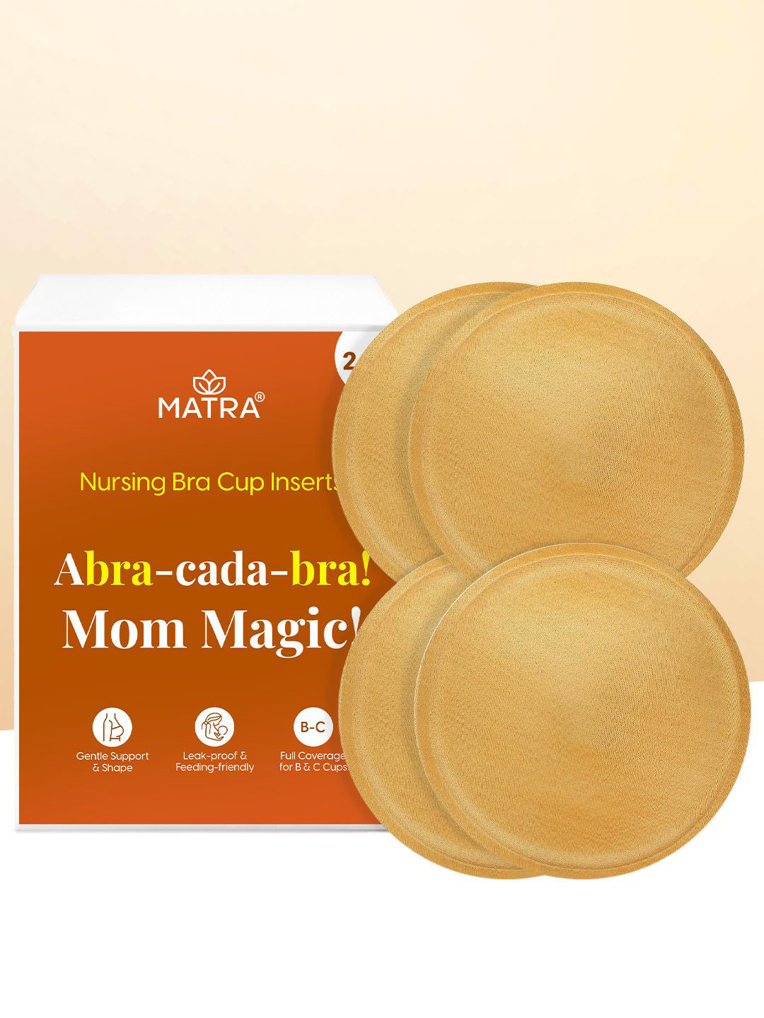 MATRA  Women Set of 2 Stick-On Bra Cups Inserts