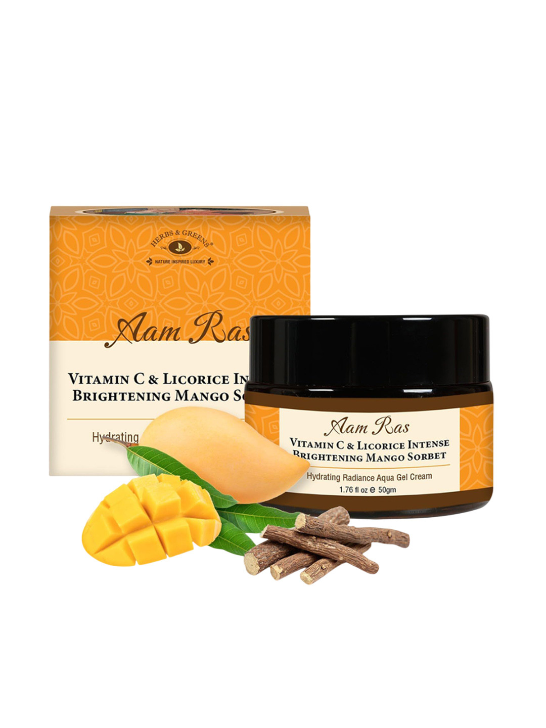 HERBS & GREENS Vitamin C & Licorice Advanced Probiotic Skin Brightening Moisturizer - 50g