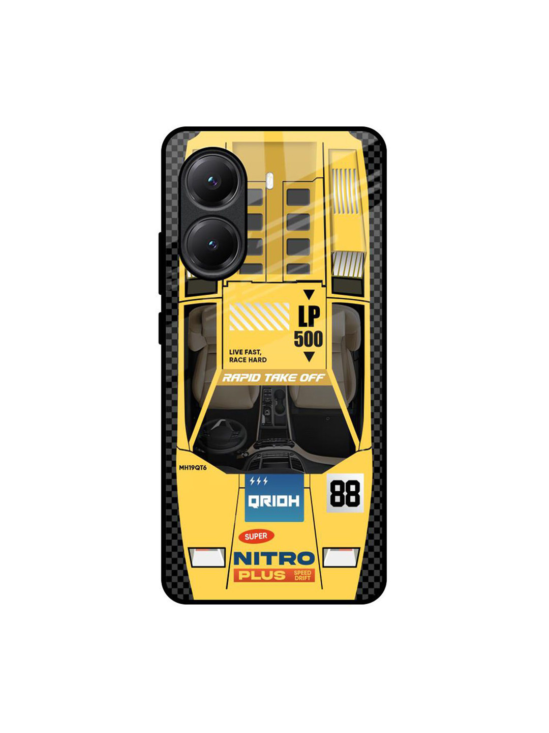 QRIOH Yellow Racing Car Poco X7 Pro 5G Impact Resistant Back Case