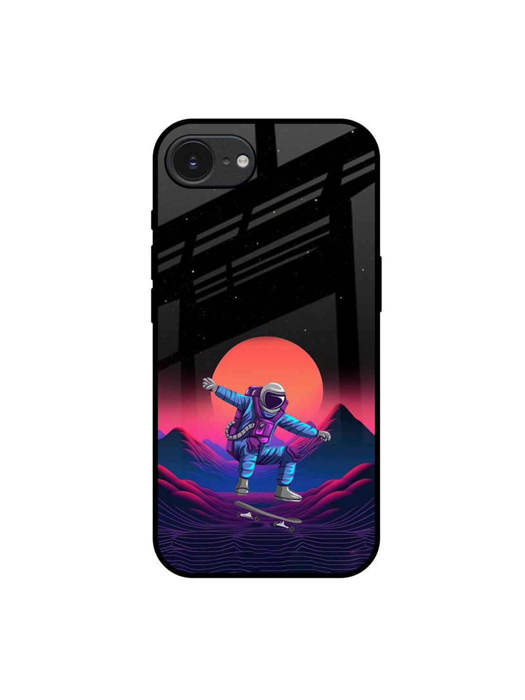 QRIOH Retro Astronaut Apple iPhone 16e Impact Resistant Back Case