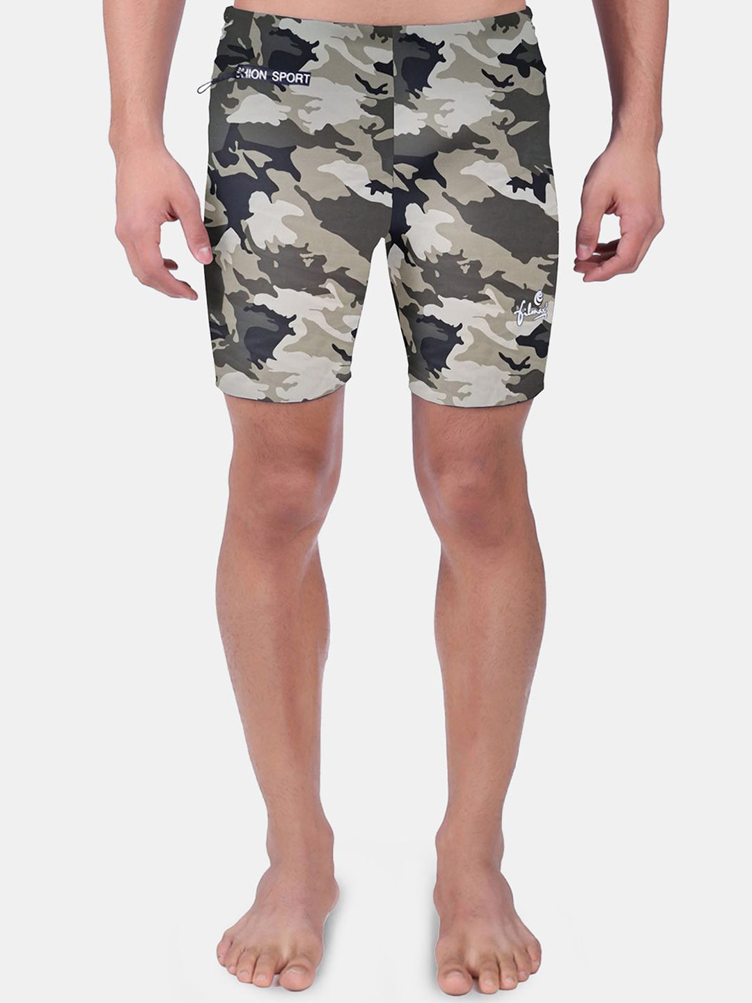 FILMAX ORIGINALSCamo Print Jammer Swimmig Shorts for Men