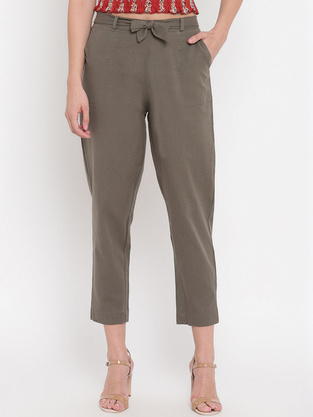 Aawari Women High-Rise Peg Trousers