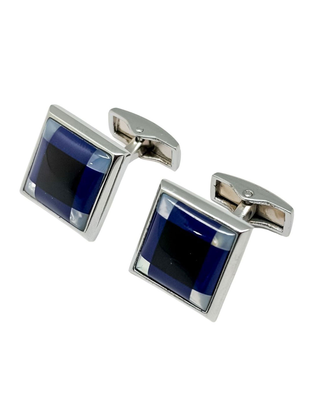 The Tie Hub Men Square Mother of Pearl Design Cufflinks