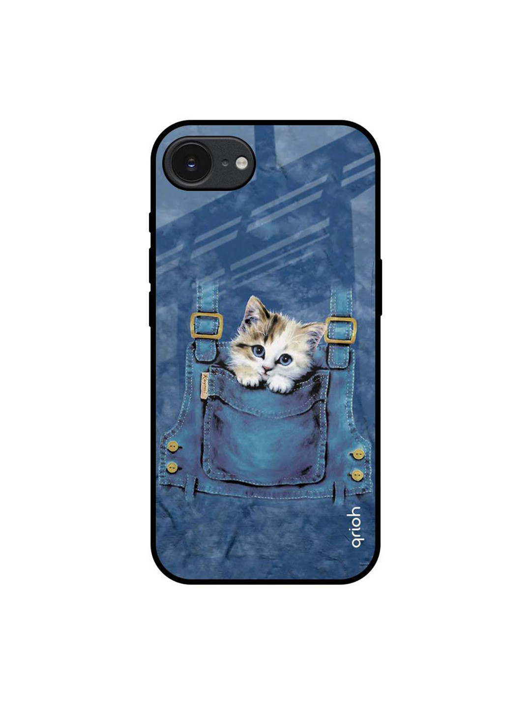 QRIOH Kitty In Pocket Apple iPhone 16e Impact Resistant Back Case