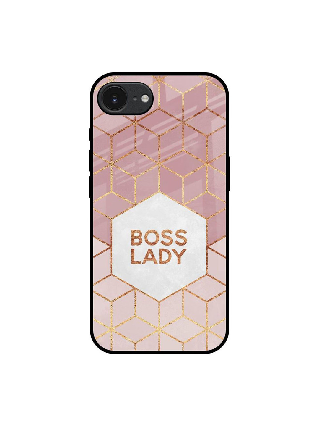 QRIOH Boss Lady Geometric Apple iPhone 16e Impact Resistant Back Case