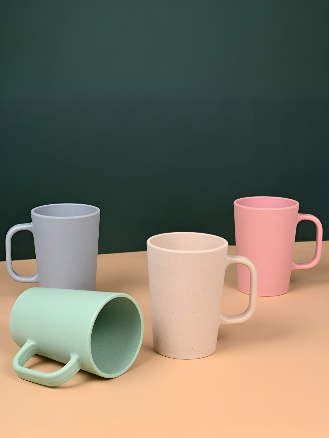 eha The Owl Be There For You Grey Textured Ceramic Microwave Safe 4 Piece Mugs-350ml