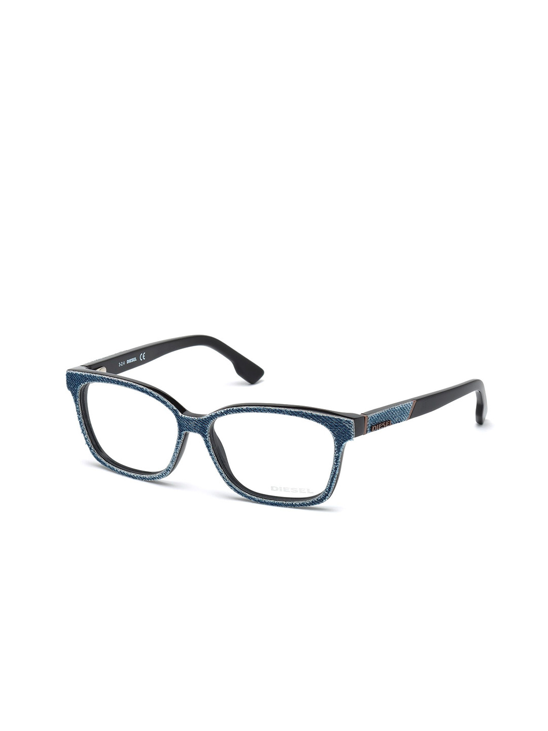 DIESEL Striped Men Full Rim Acetate Square Frames