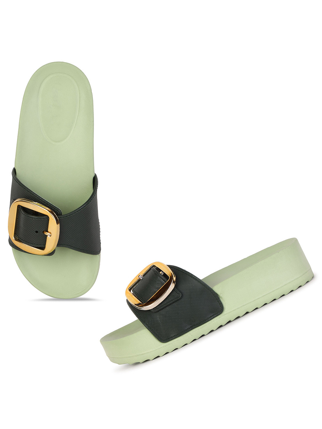 PENNEN Women Buckle Sliders