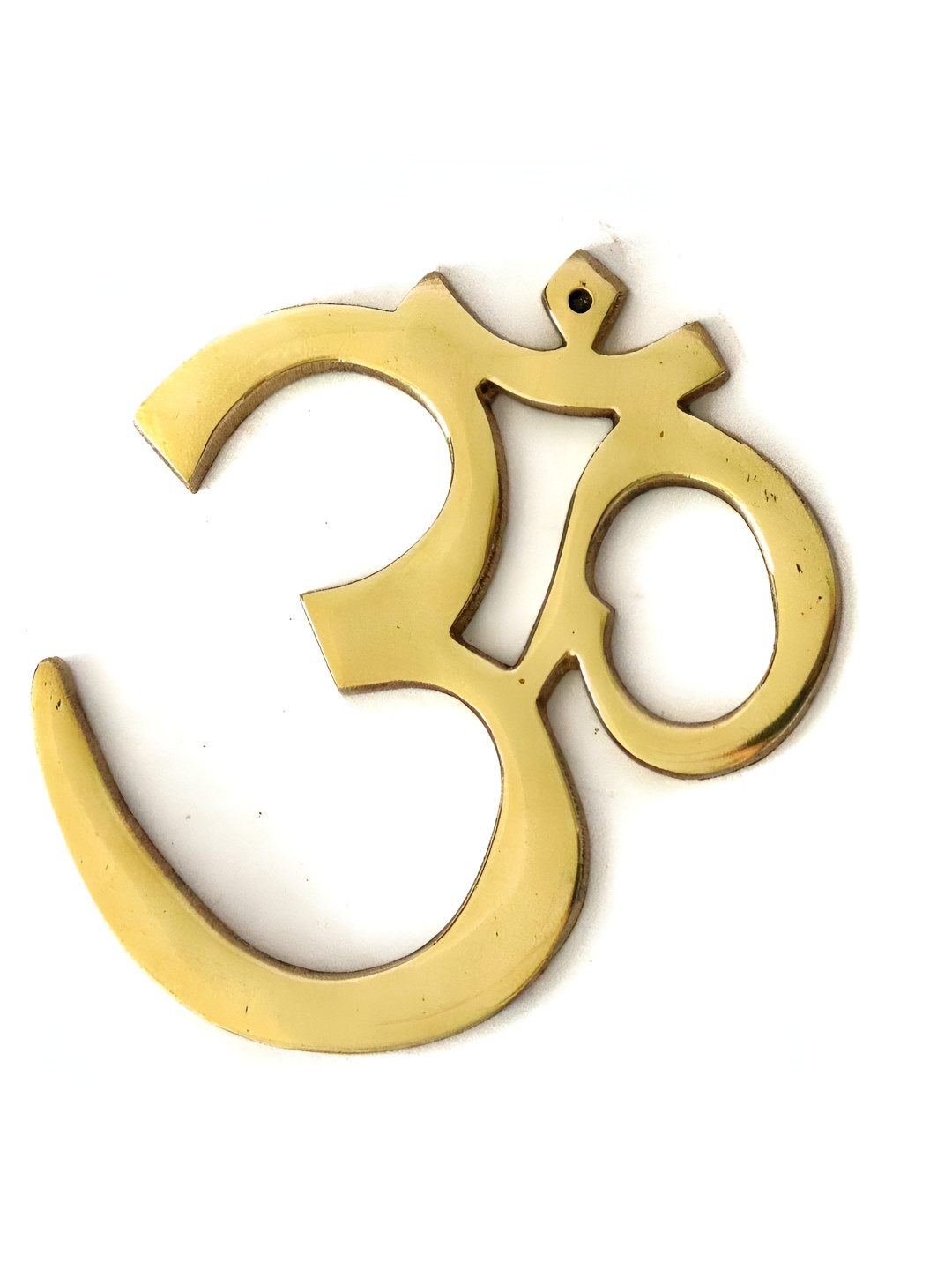 The Spiritual Living Om Hanging for Entrance Brass Glossy Hall Wall Hangings-3.5In