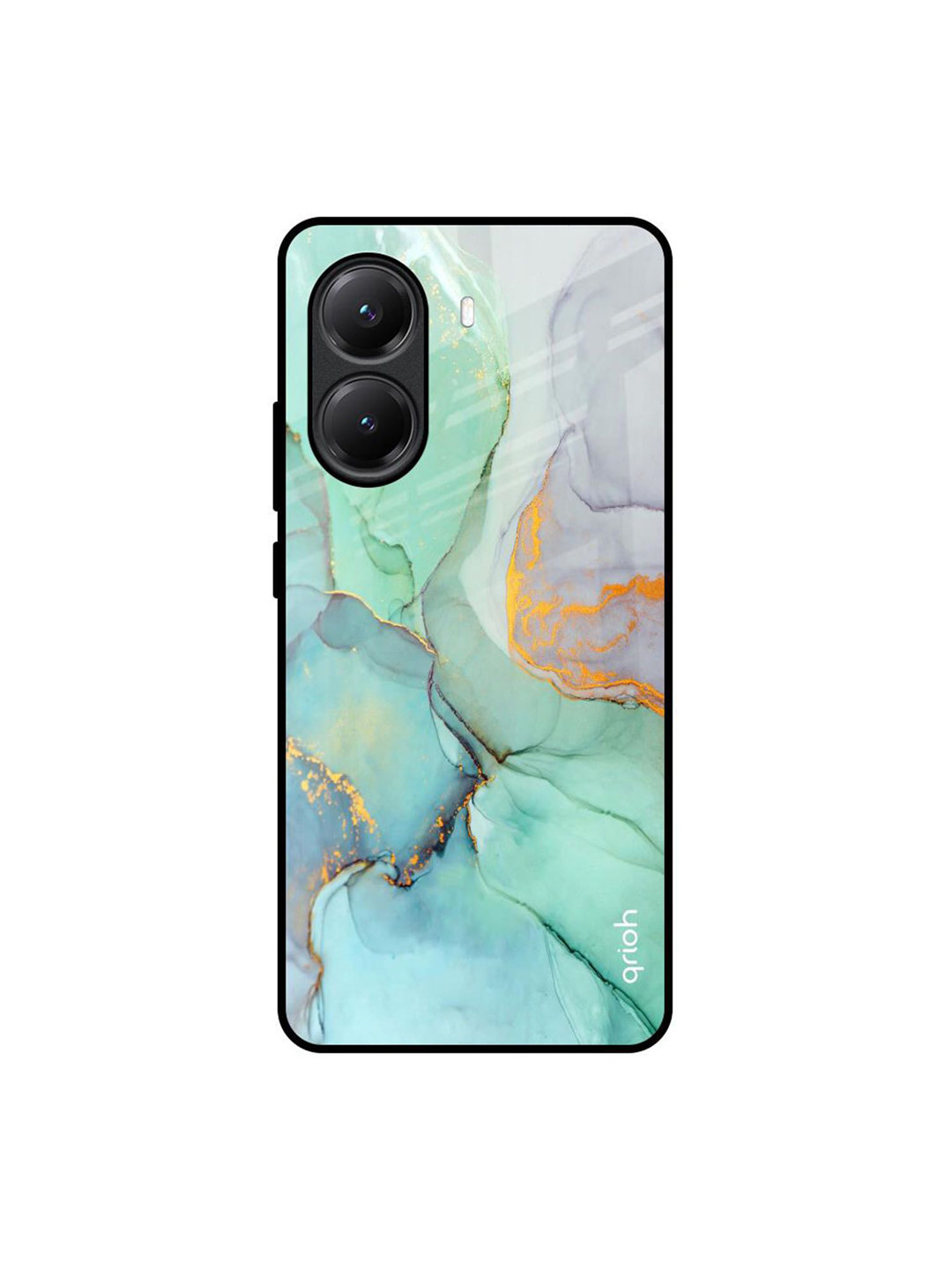 QRIOH Green Marble Poco X7 Pro 5G Impact Resistant Back Case