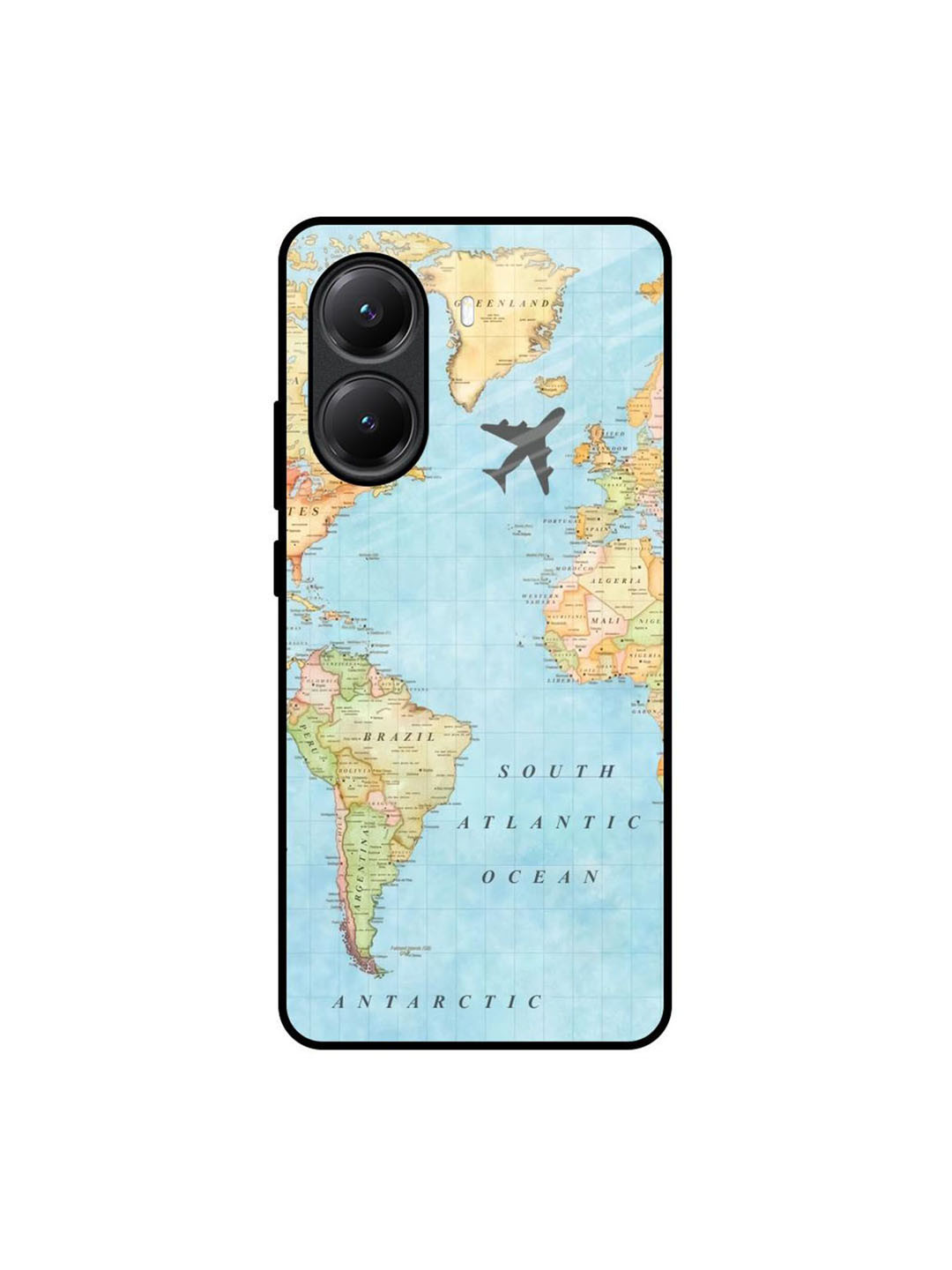QRIOH Travel Map Poco X7 Pro 5G Impact Resistant Back Case