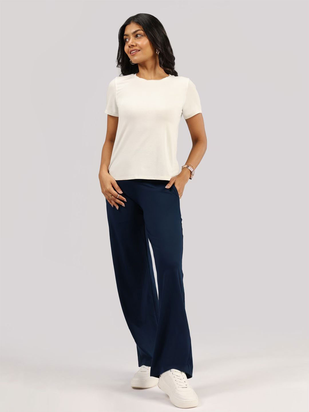 Blissclub Women Softest Tee Crew Neck Top