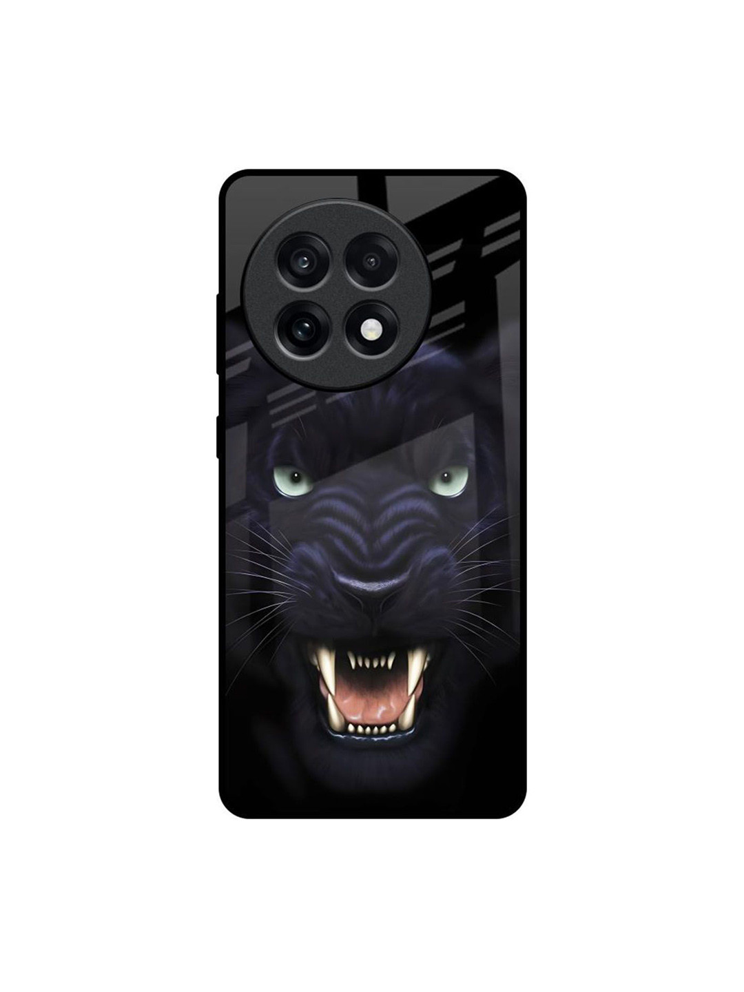 QRIOH Angry Black Leopard OnePlus 13R 5G Impact Resistant Back Case
