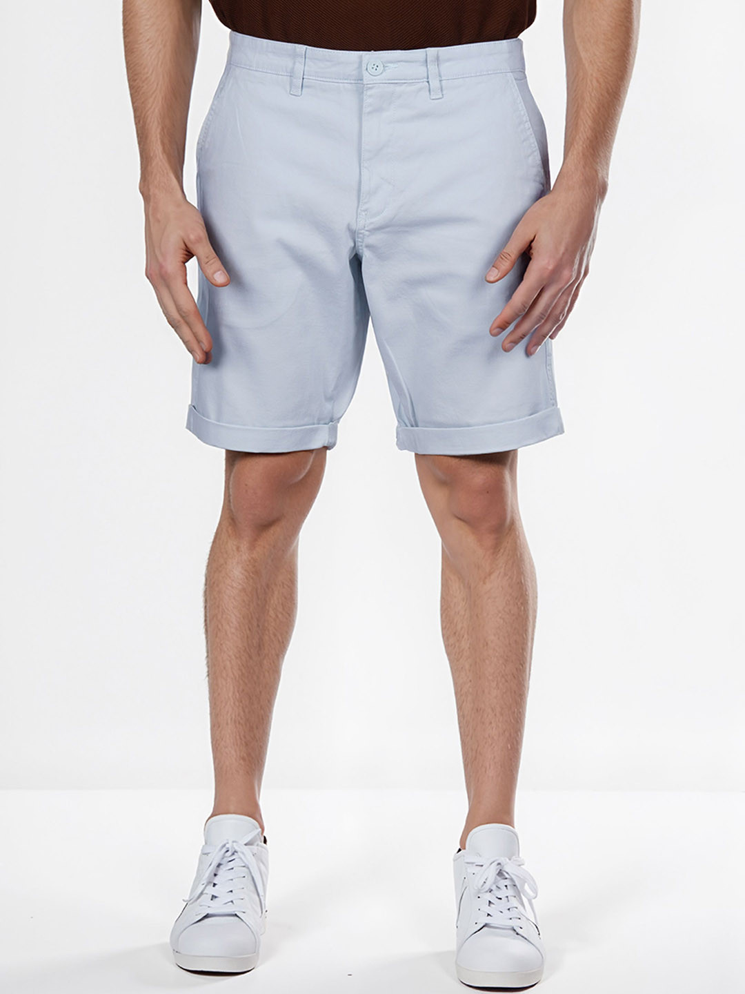 Celio Men Solid Regular Fit Cotton Basic Shorts