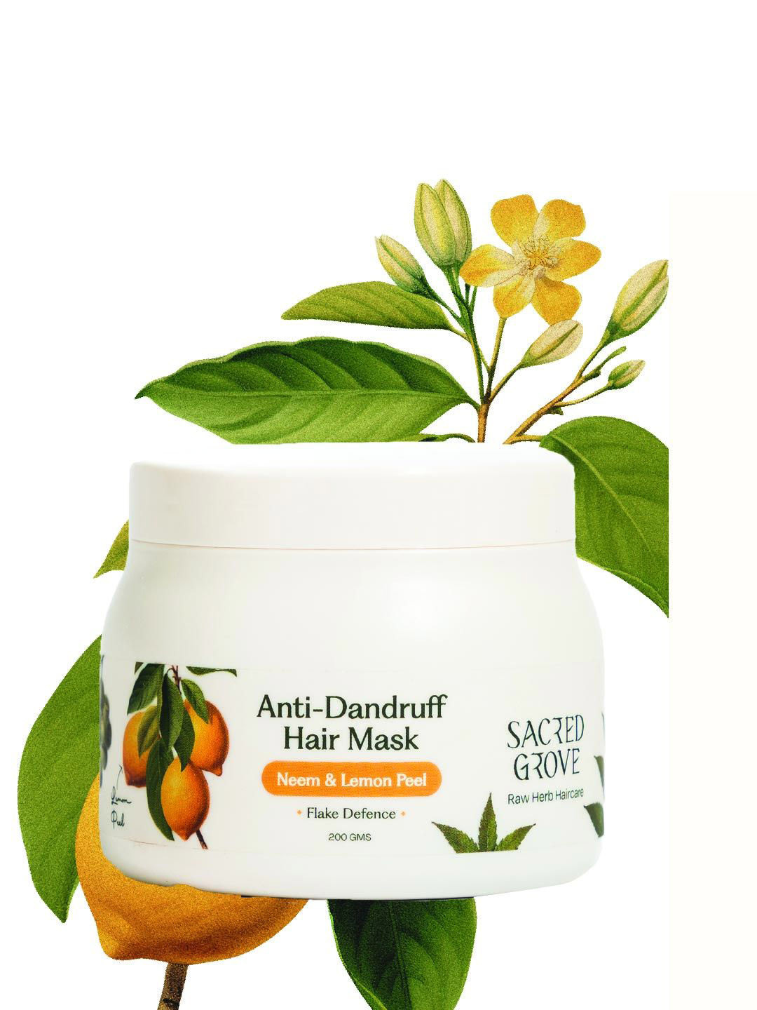 SACRED GROVE Anti Dandruff Hair Mask With Neem & lemon - 200 g