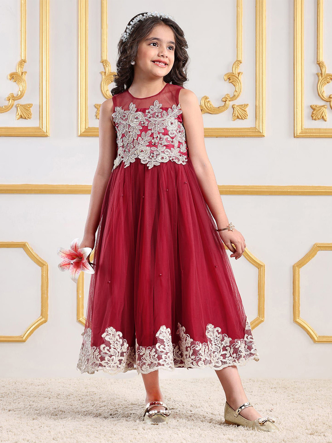 Mark & Mia Off-Shoulder Fit & Flare Midi Dress