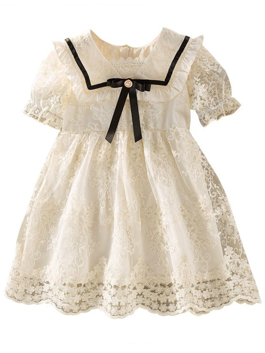 StyleCast x Revolte Embroidered Lace Fit & Flare Dress