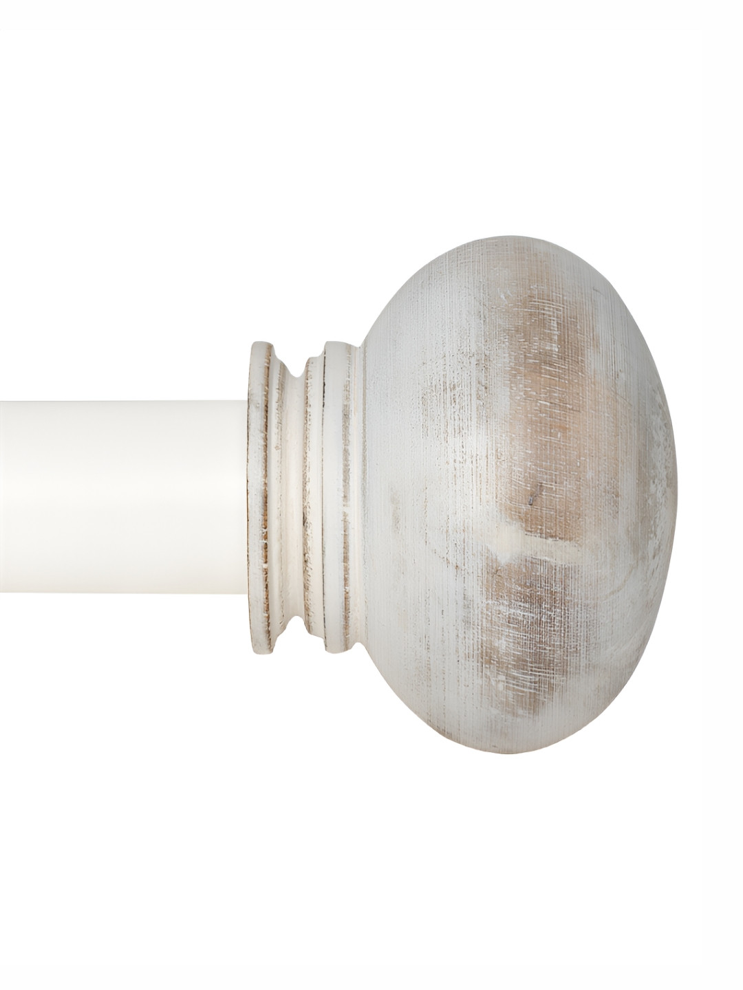 Deco Window White Expandable Curtain Rod With Brackets