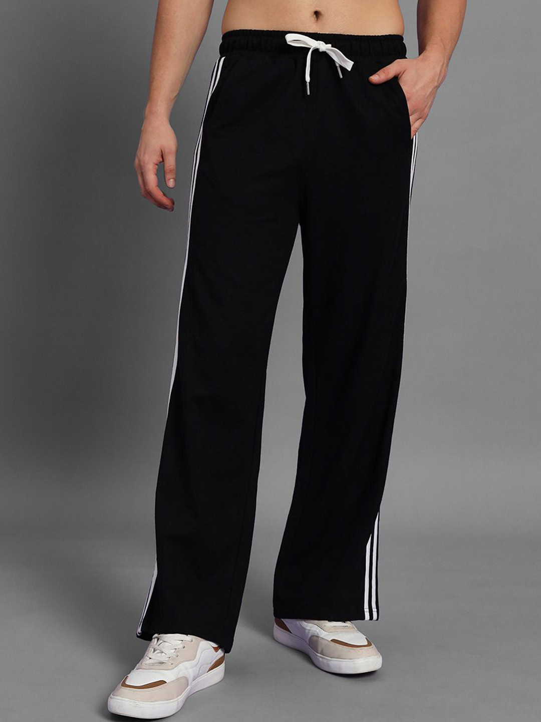 Dogman Men Cotton Bell Bottom Style Relaxed-Fit Antimicrobial Track Pants