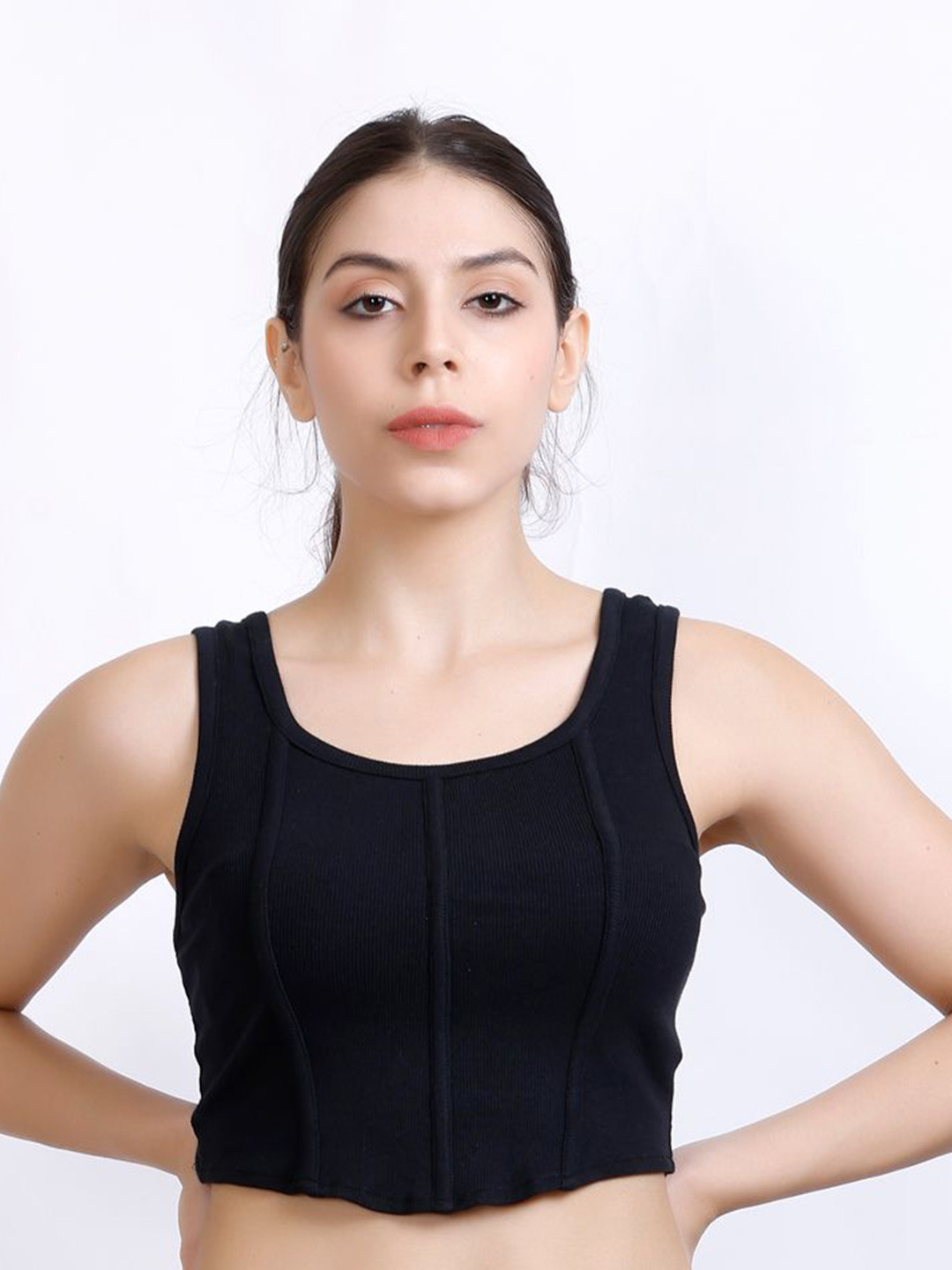 MX Miazi Xchange Women Round Neck Cotton Crop Top