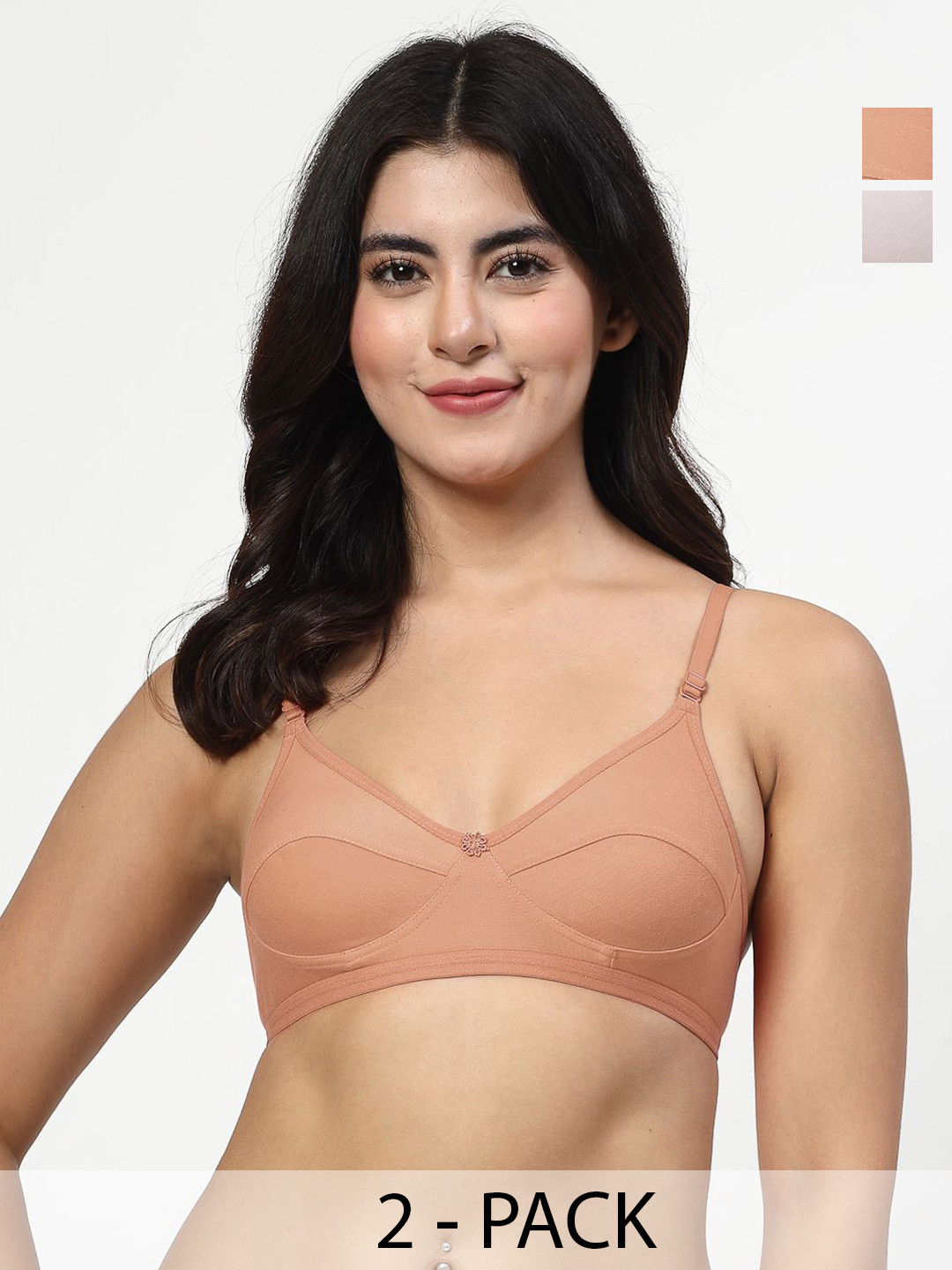 LILY Anpas Pack Of 2 Full Coverage Non Padded All Day Comfort Everyday Bra