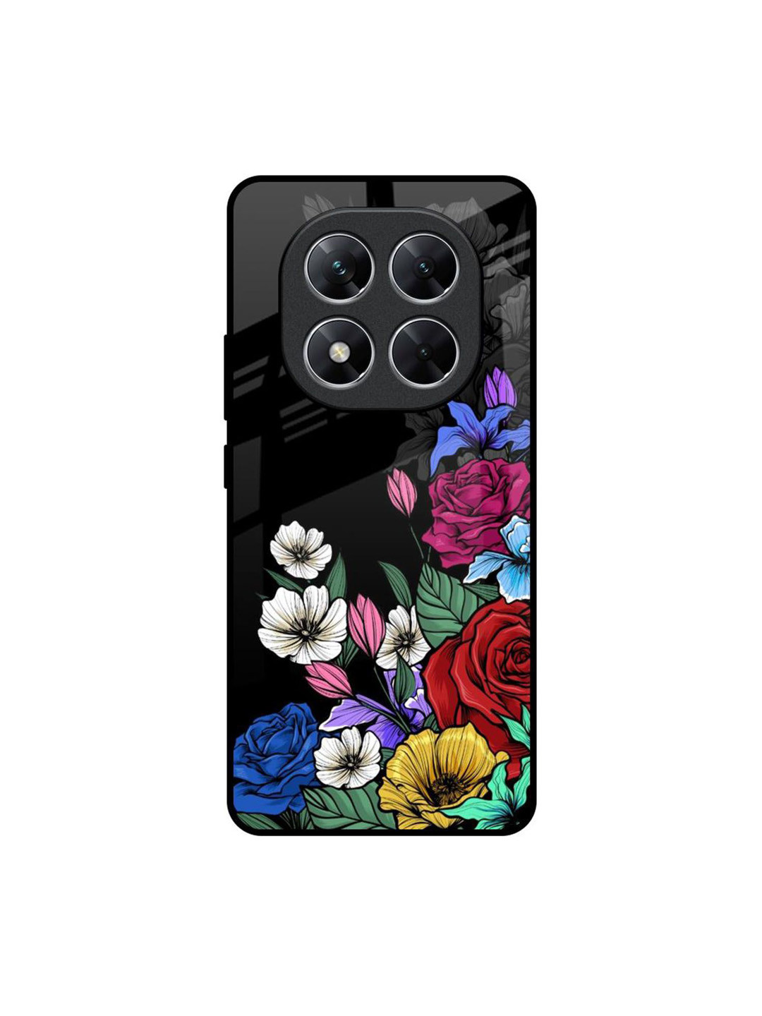 QRIOH Rose Flower Bunch Art Floral Poco X7 5G Impact Resistant Back Case