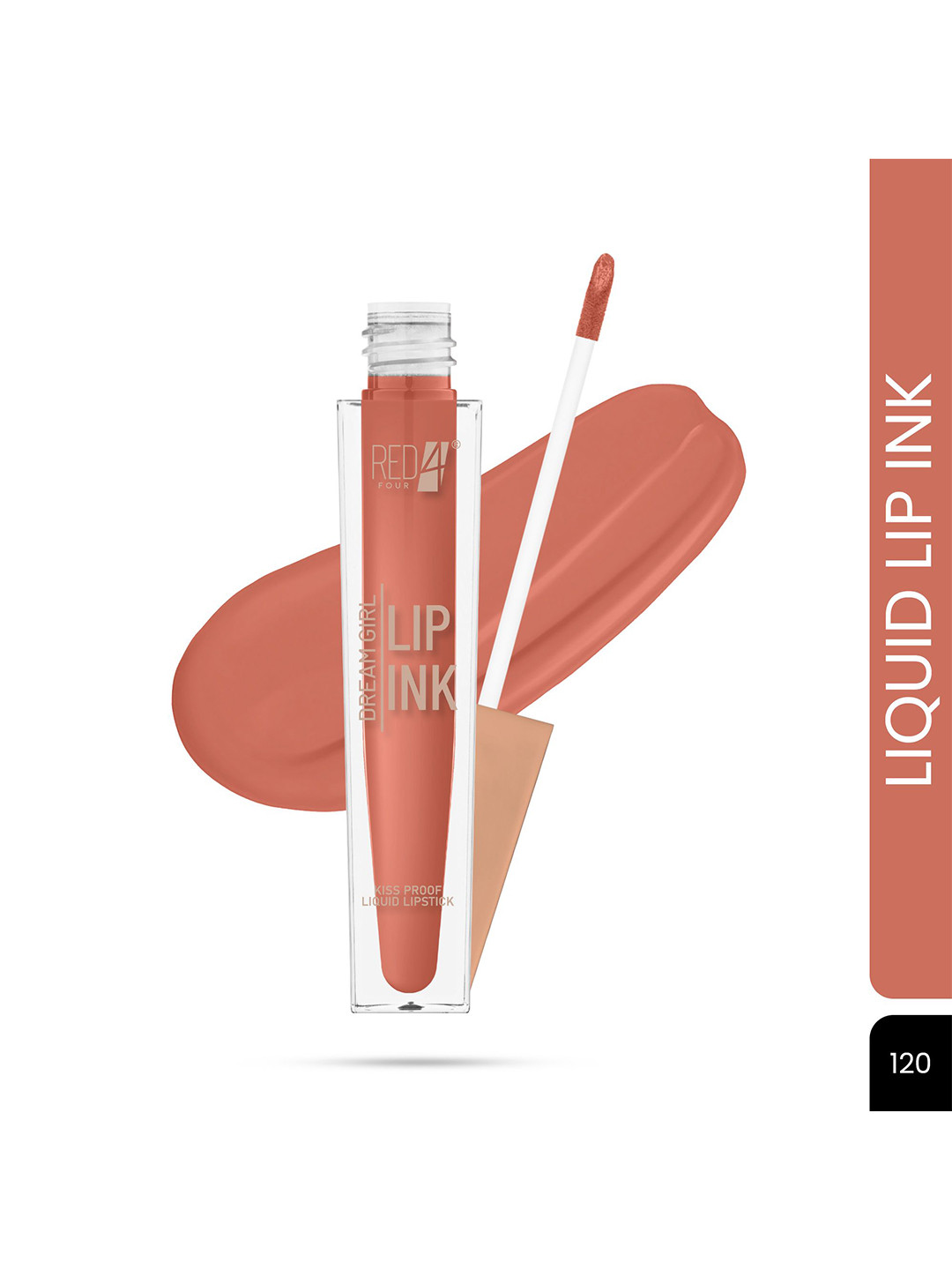 RED 4 Dream Girl Lip Ink Kiss Proof Liquid Lipstick - 6 ml Shade Number - 120