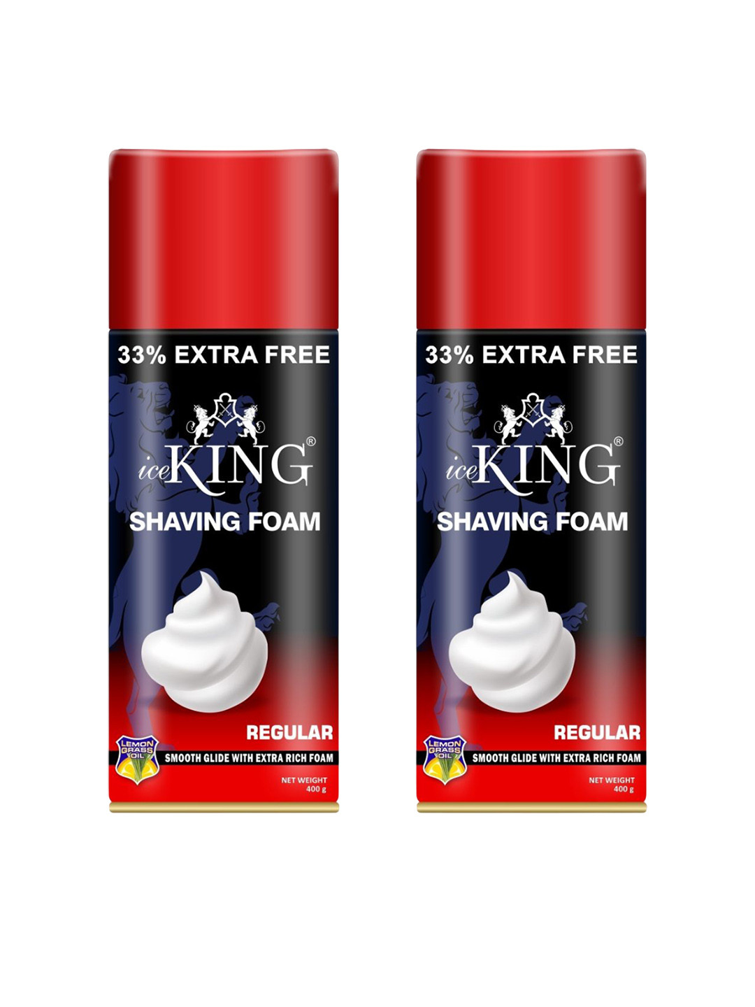 VETONI Men Set Of 2 King Shaving Foam- 400 g Each