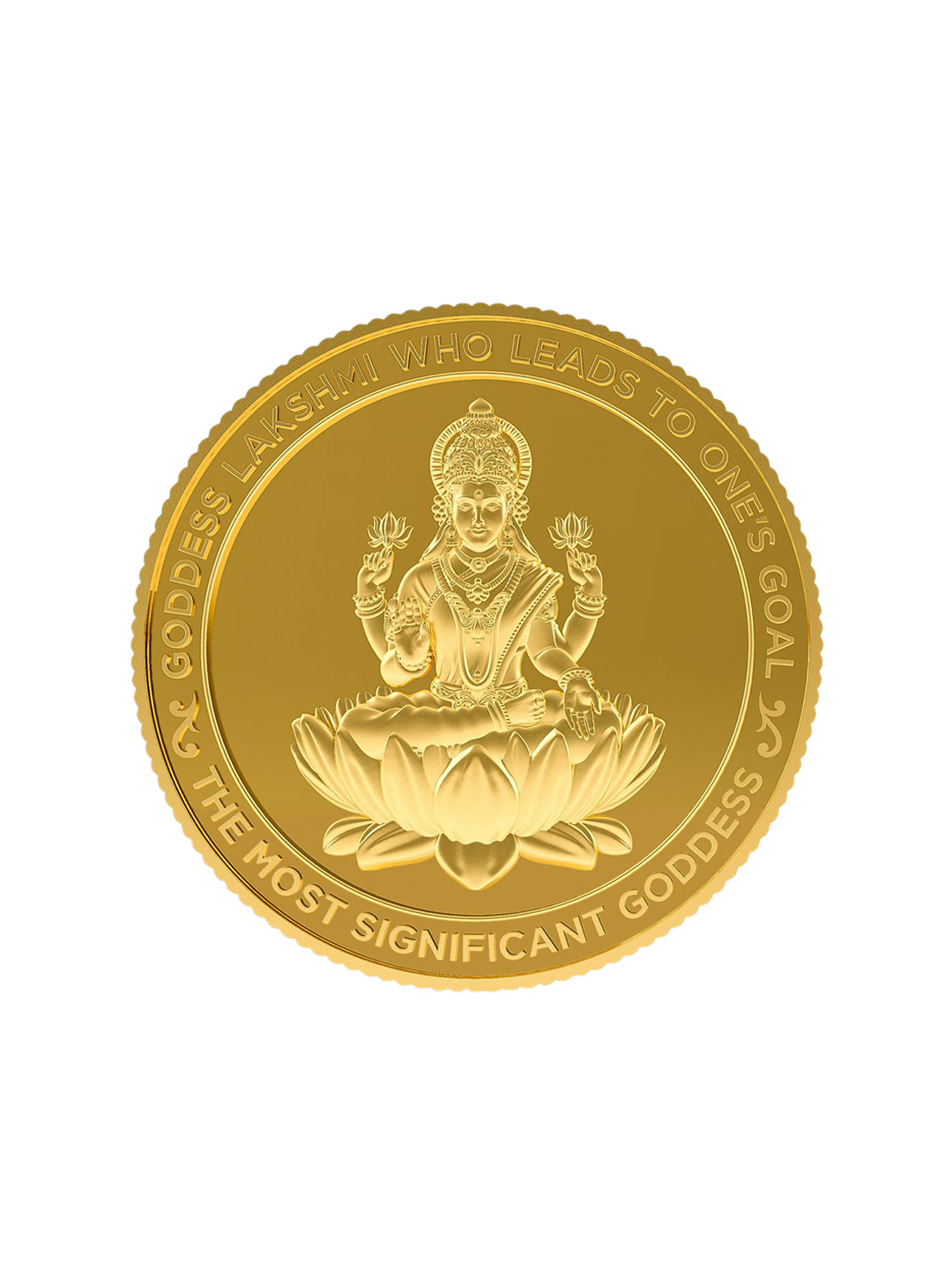 C KRISHNIAH CHETTY JEWELLERS PVT LTD Goddess Lakshmi 22KT Gold Coin- 2 gm