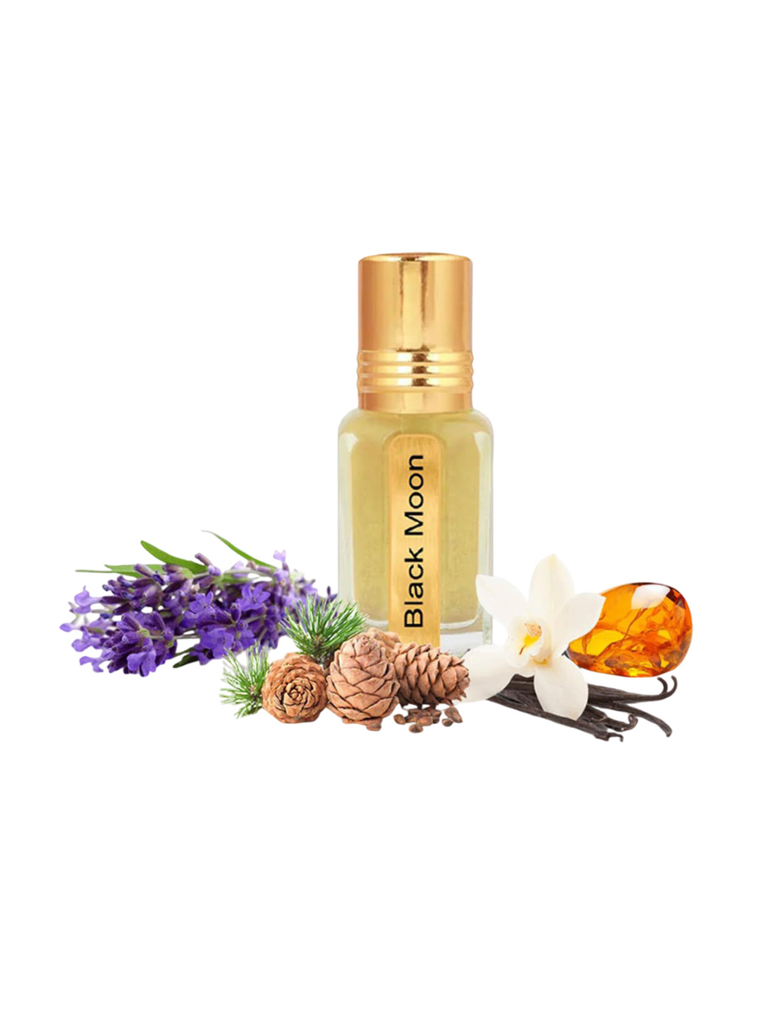 OCEAN SKIN SCIENCE Black Moon Pure Aquatic French Scent Alcohol Free Roll On Attar - 6 ml