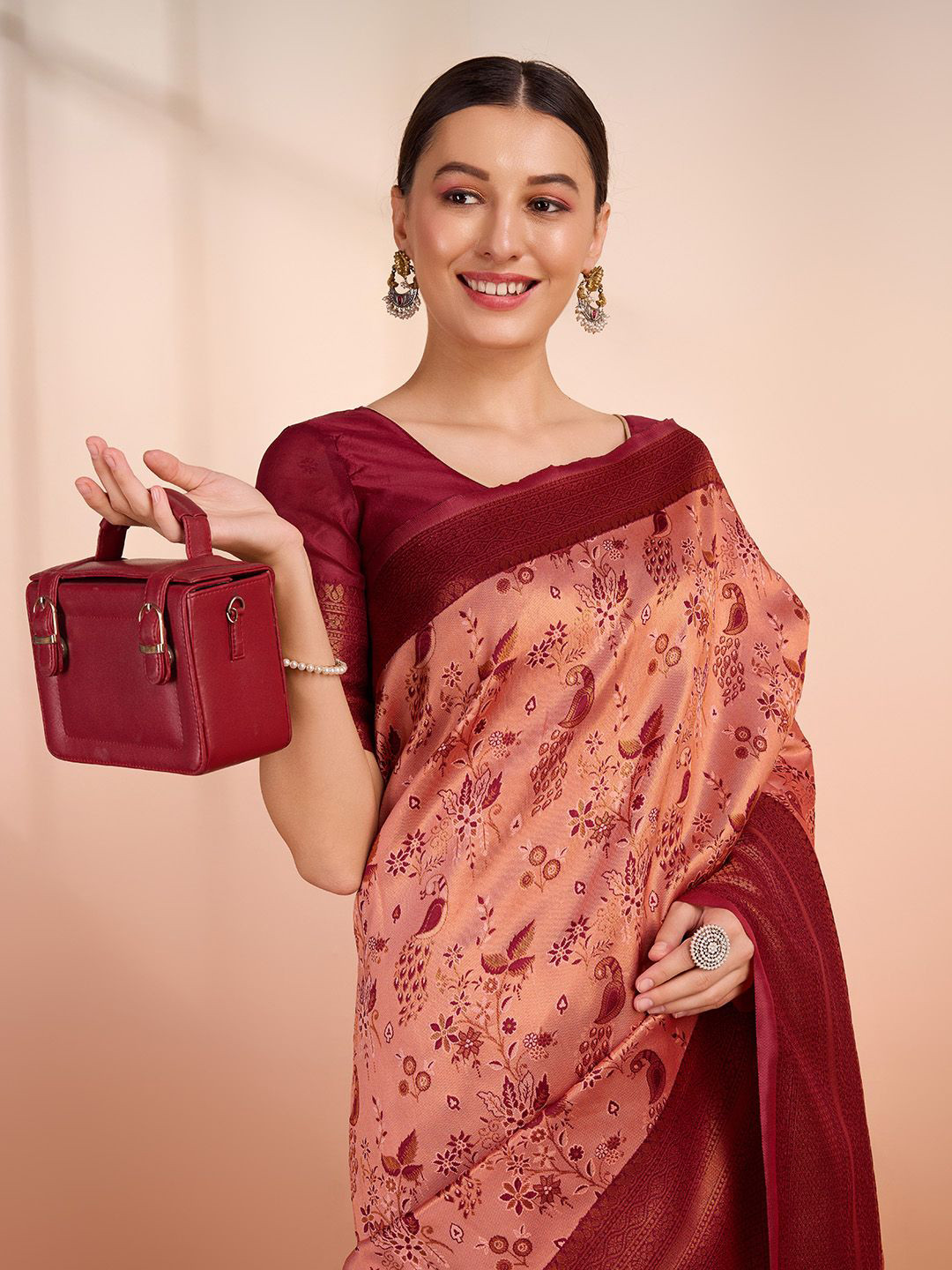 Shreyansh creation Woven Design Printed Zari Banarasi Saree