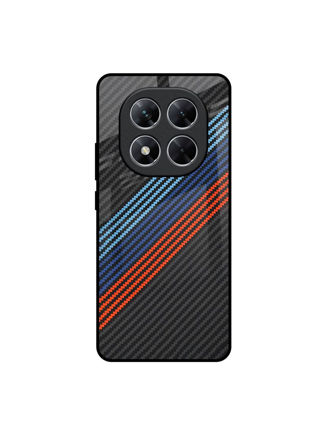 QRIOH Carbon Inspired Geometric Poco X7 5G Impact Resistant Back Case