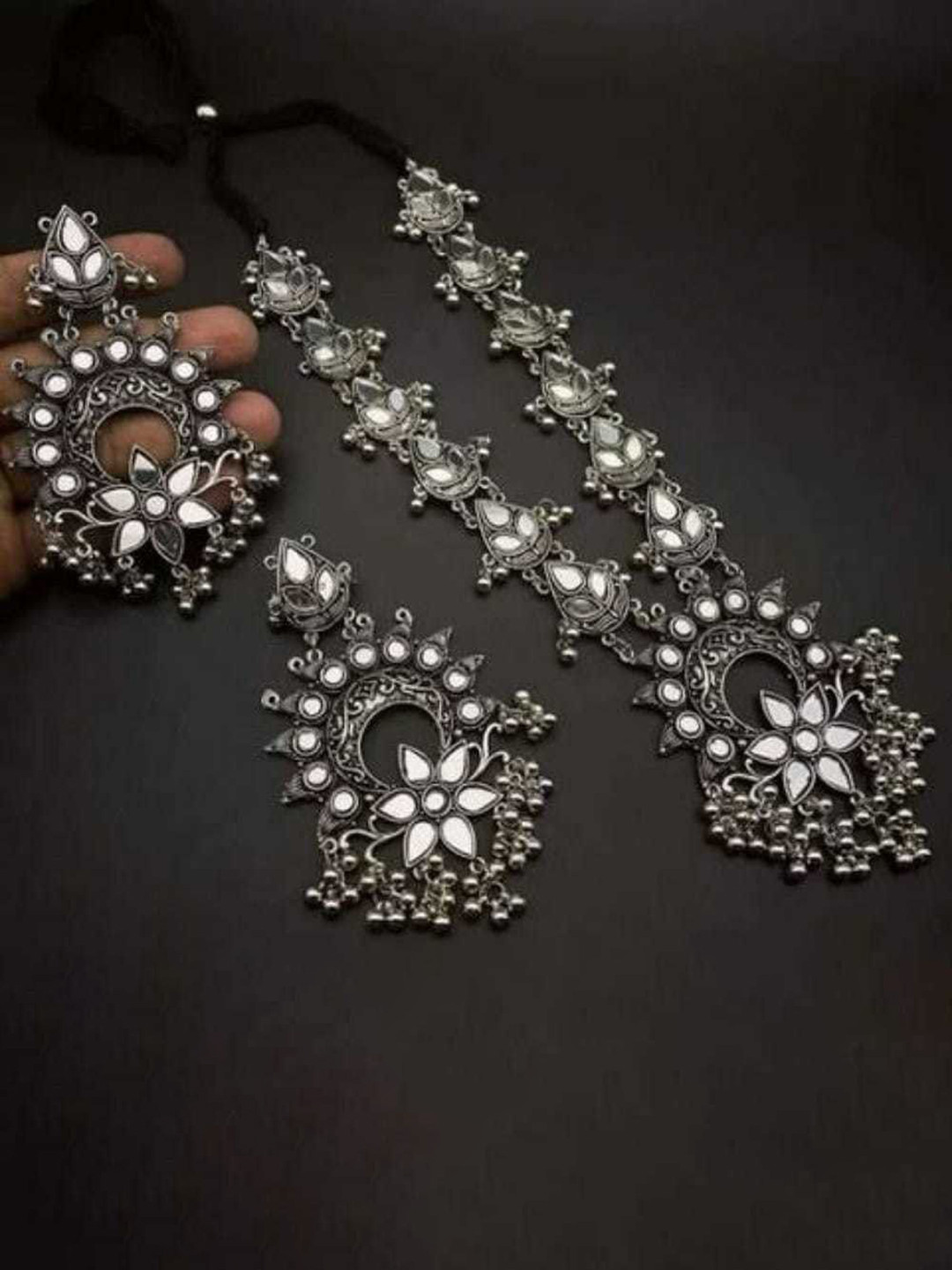 SZN Beaded Oxidized Jewellery Set