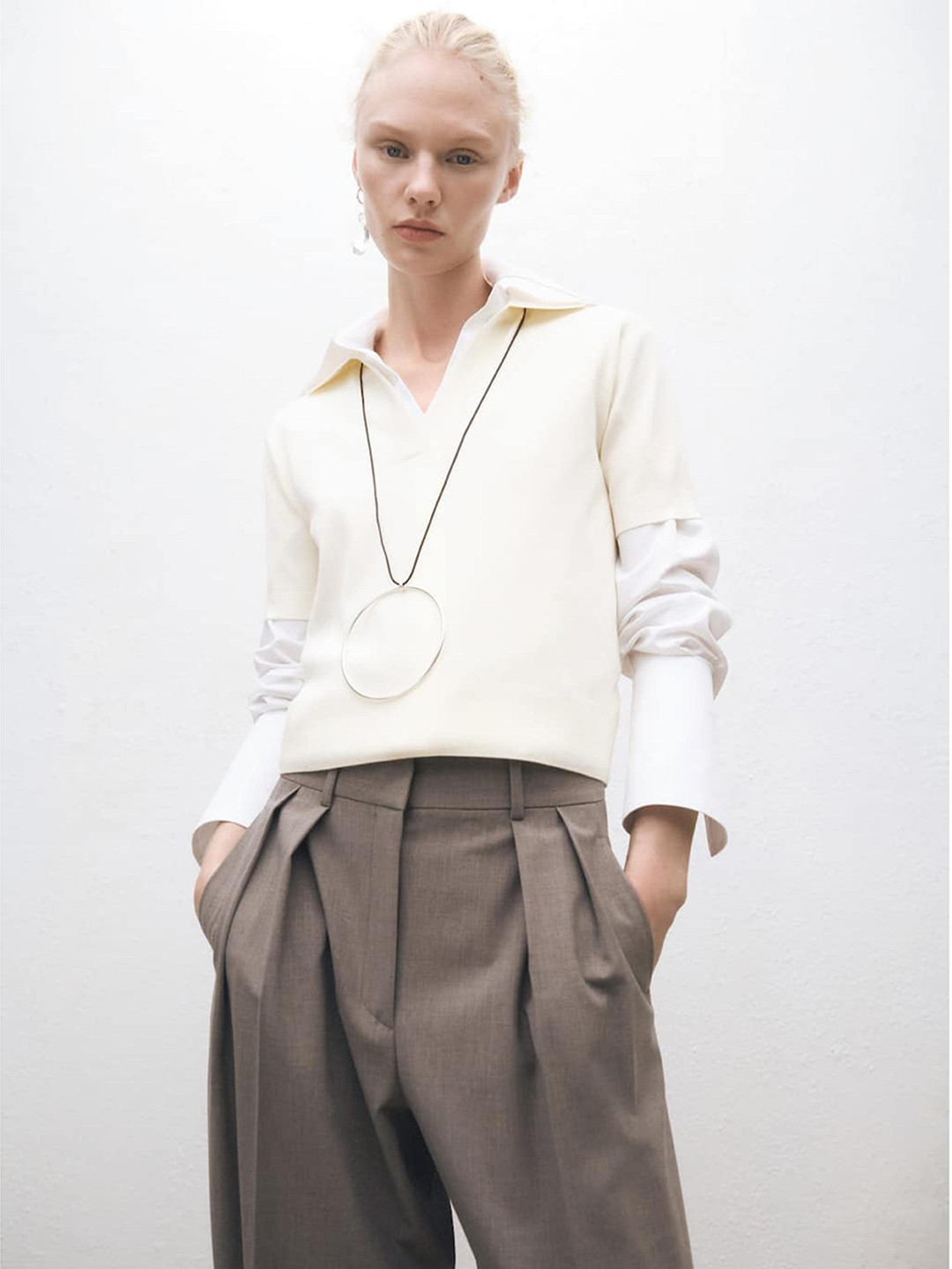 MANGO SELECTION Polo Collar T-shirt