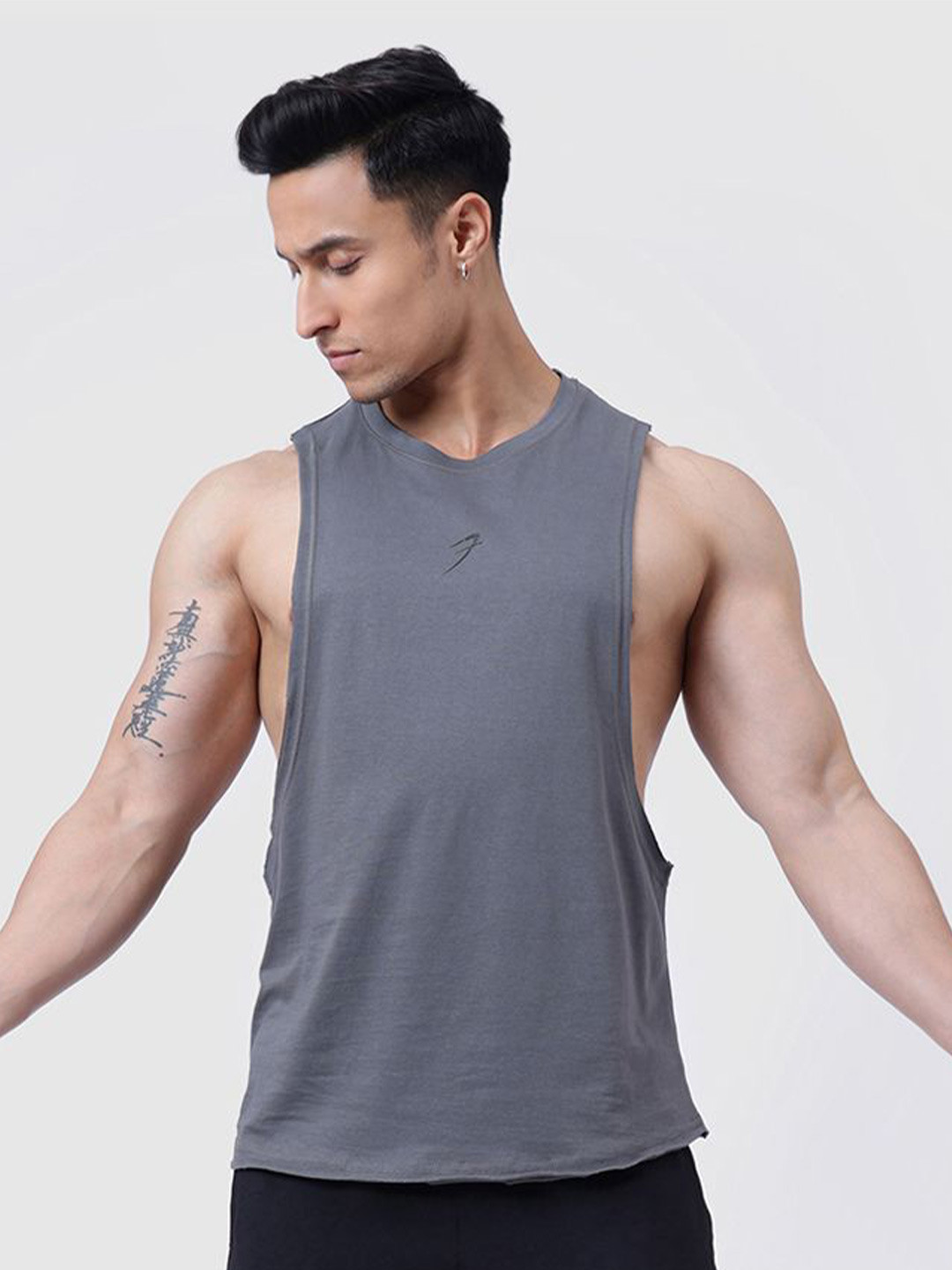 FUAARK Drift Men Deeparm Sleeveless Gym & Workout Pure Cotton Vest