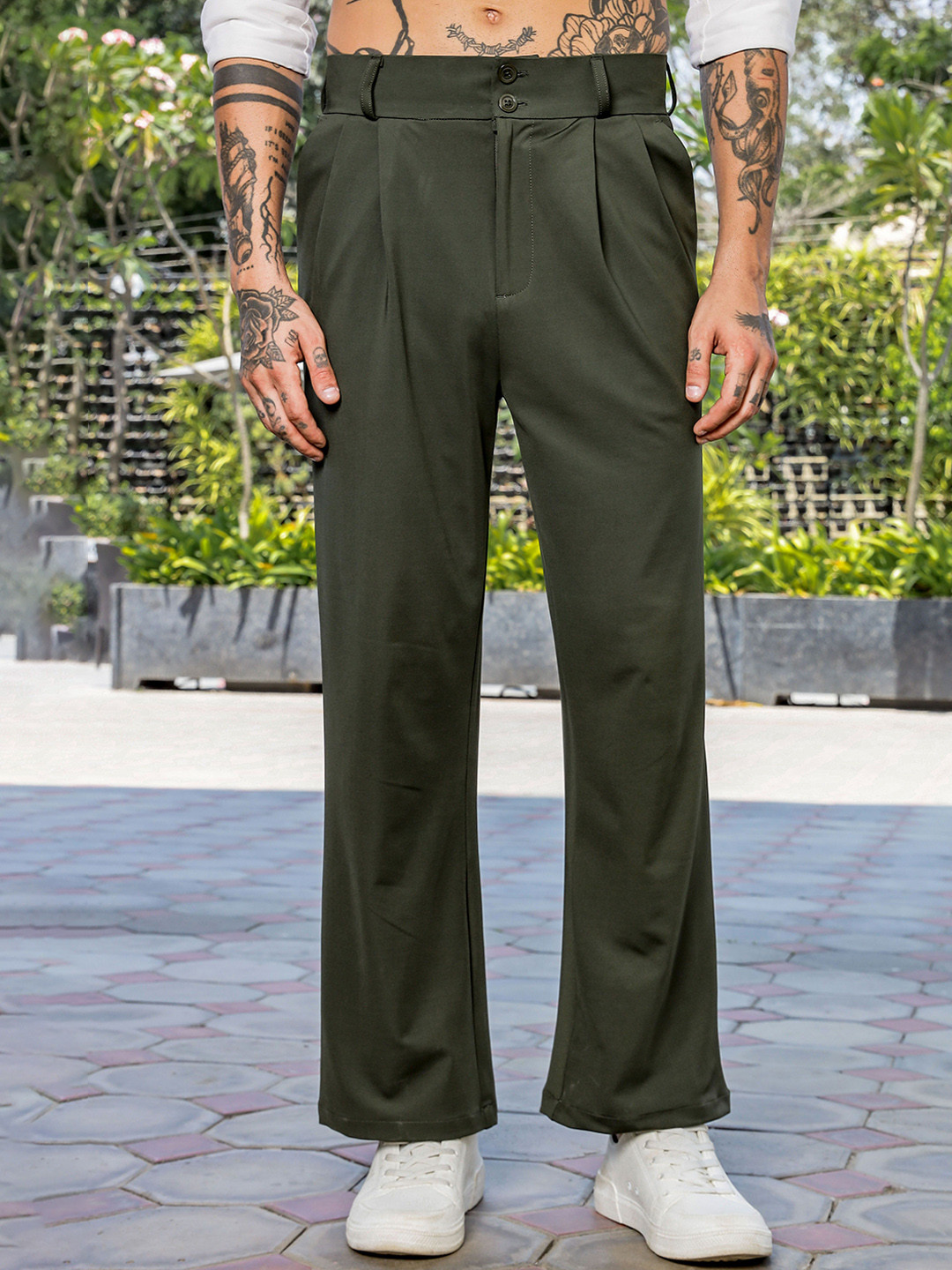 House of Koala Unisex Baggy Pleated Korean Trousers