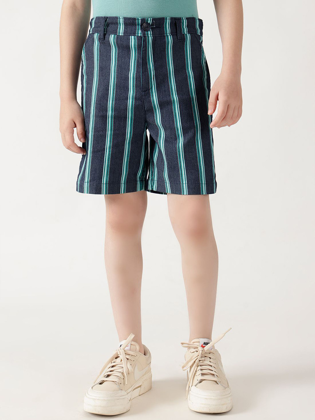One Friday Boys Navy Blue Stripes Short