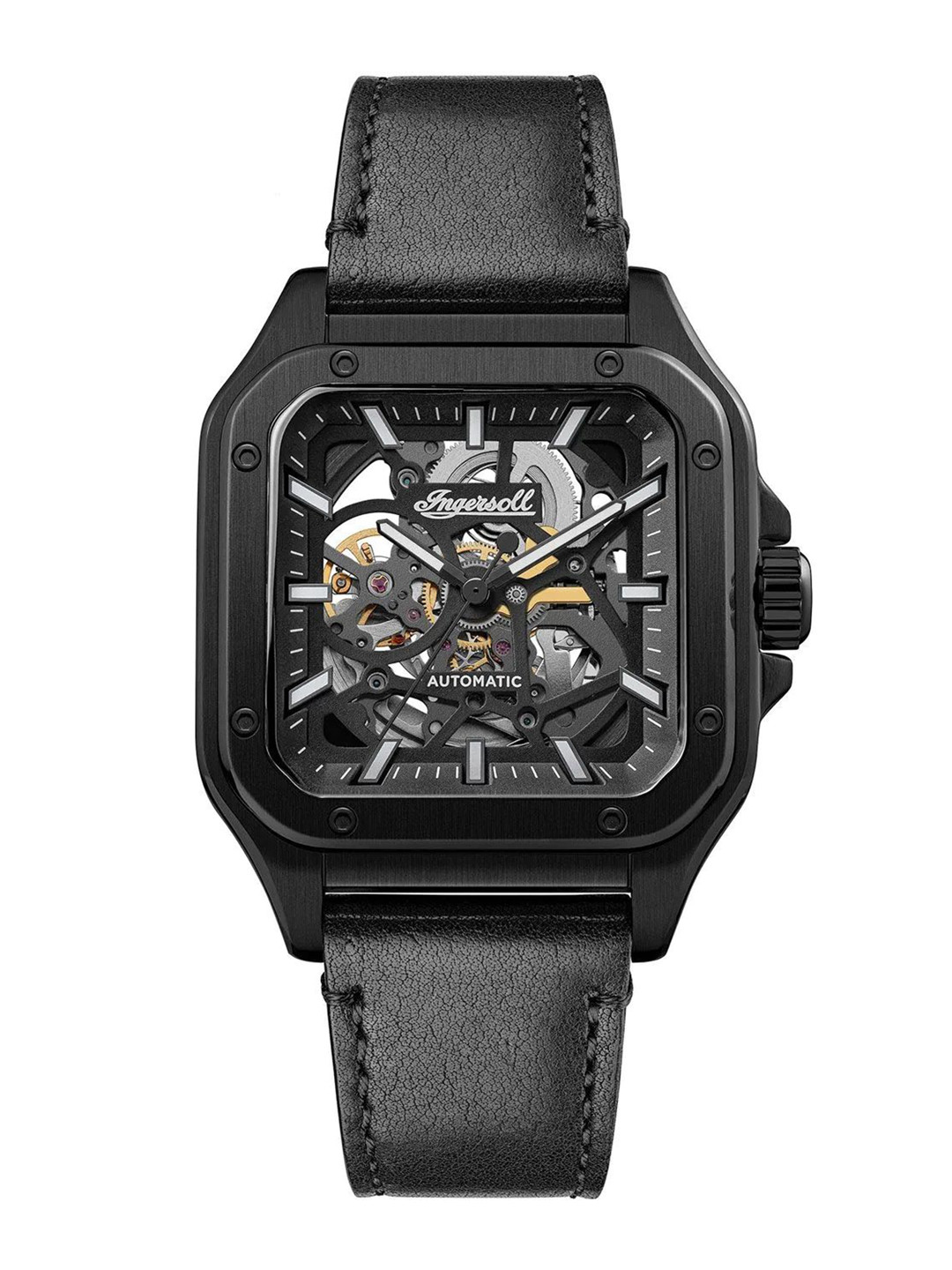 Ingersoll Men Square Dial & Leather Straps Analogue Automatic Watch I14504