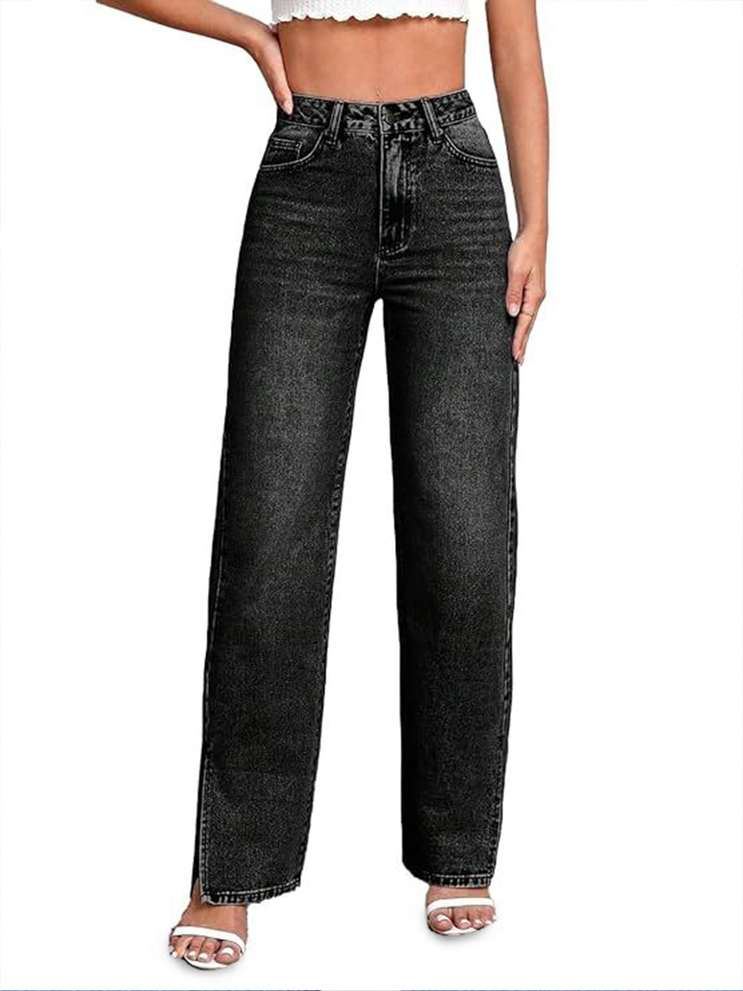 VBEAUTI Women Bootilicious High-Rise Stretchable Slits Jeans