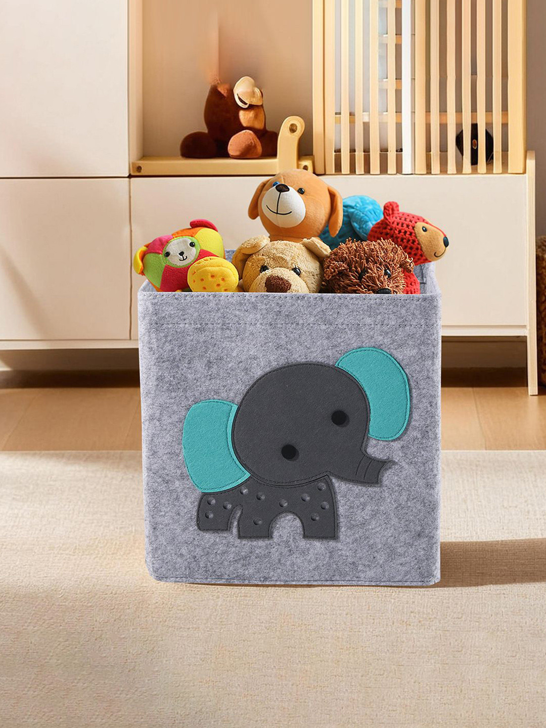 Kuber Industries Grey Foldable Storage Multi-Utility Organisers  24L