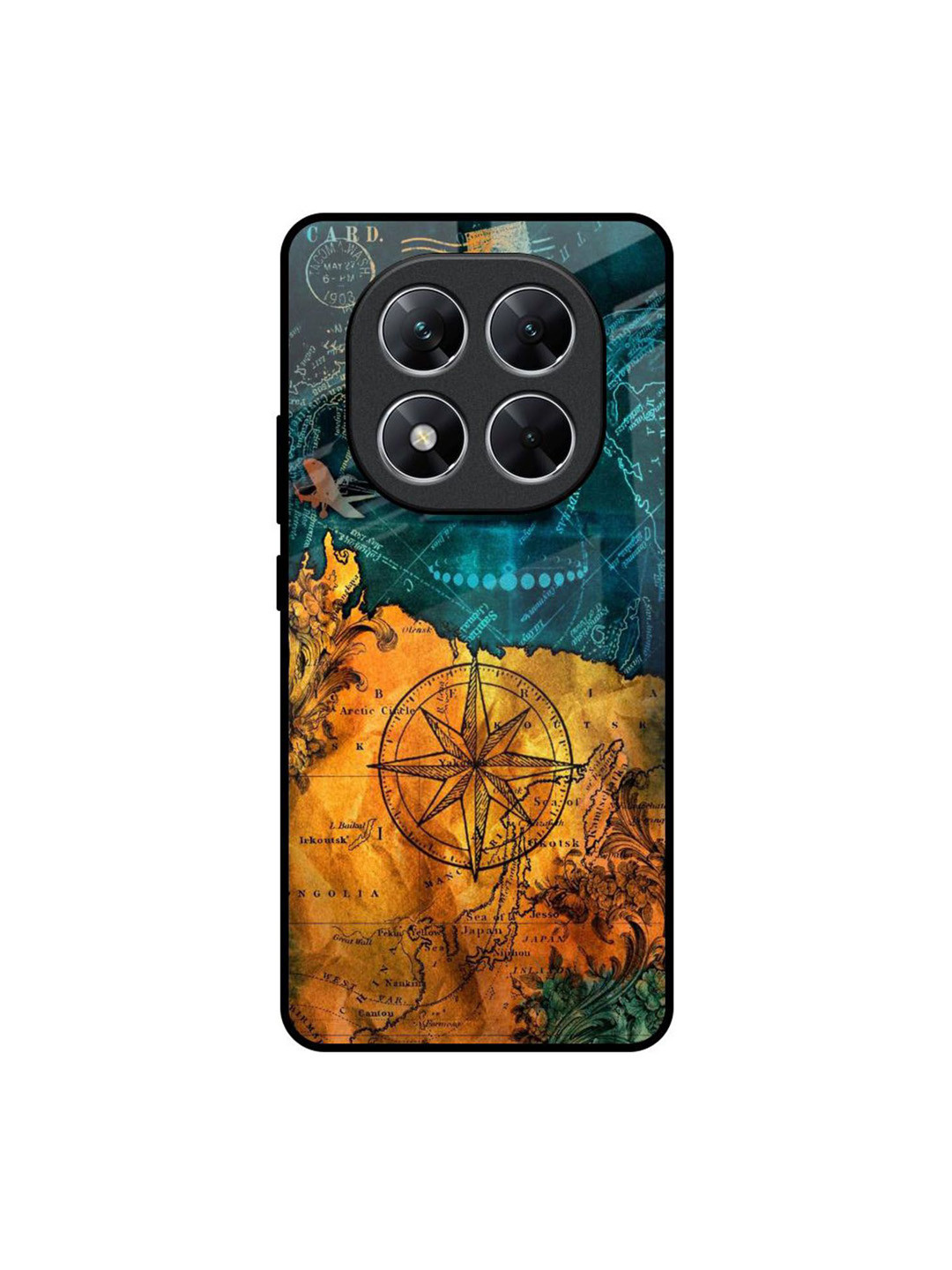 QRIOH Architecture Map Poco X7 5G Impact Resistant Back Case