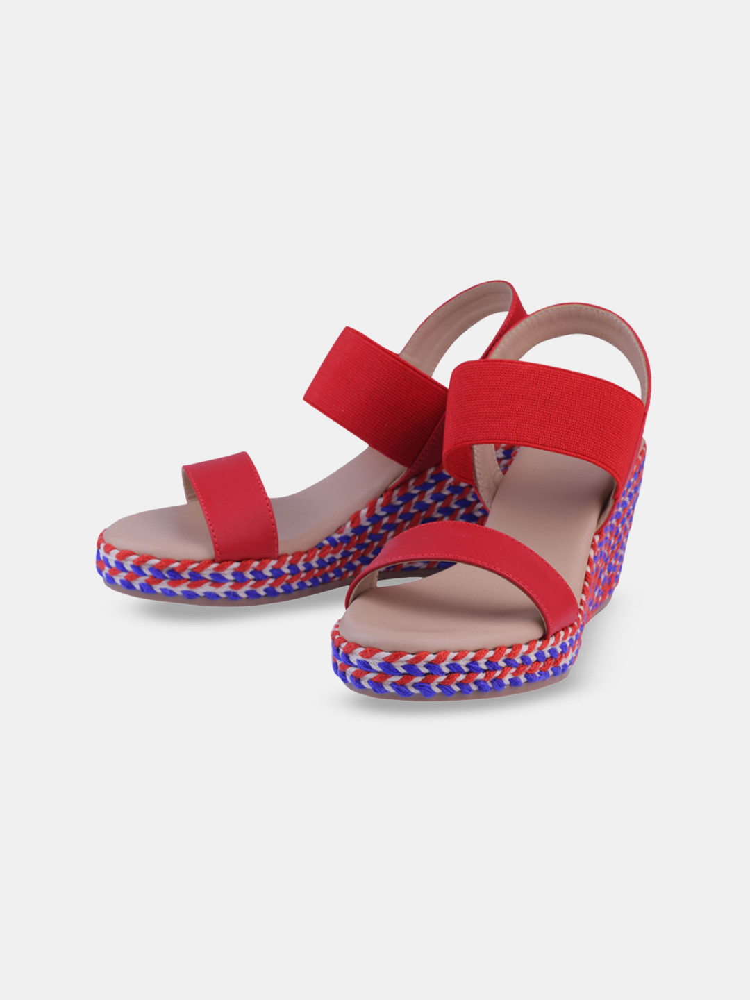 HEEL YOUR SOLE Women Leather Wedge Heel Sandals