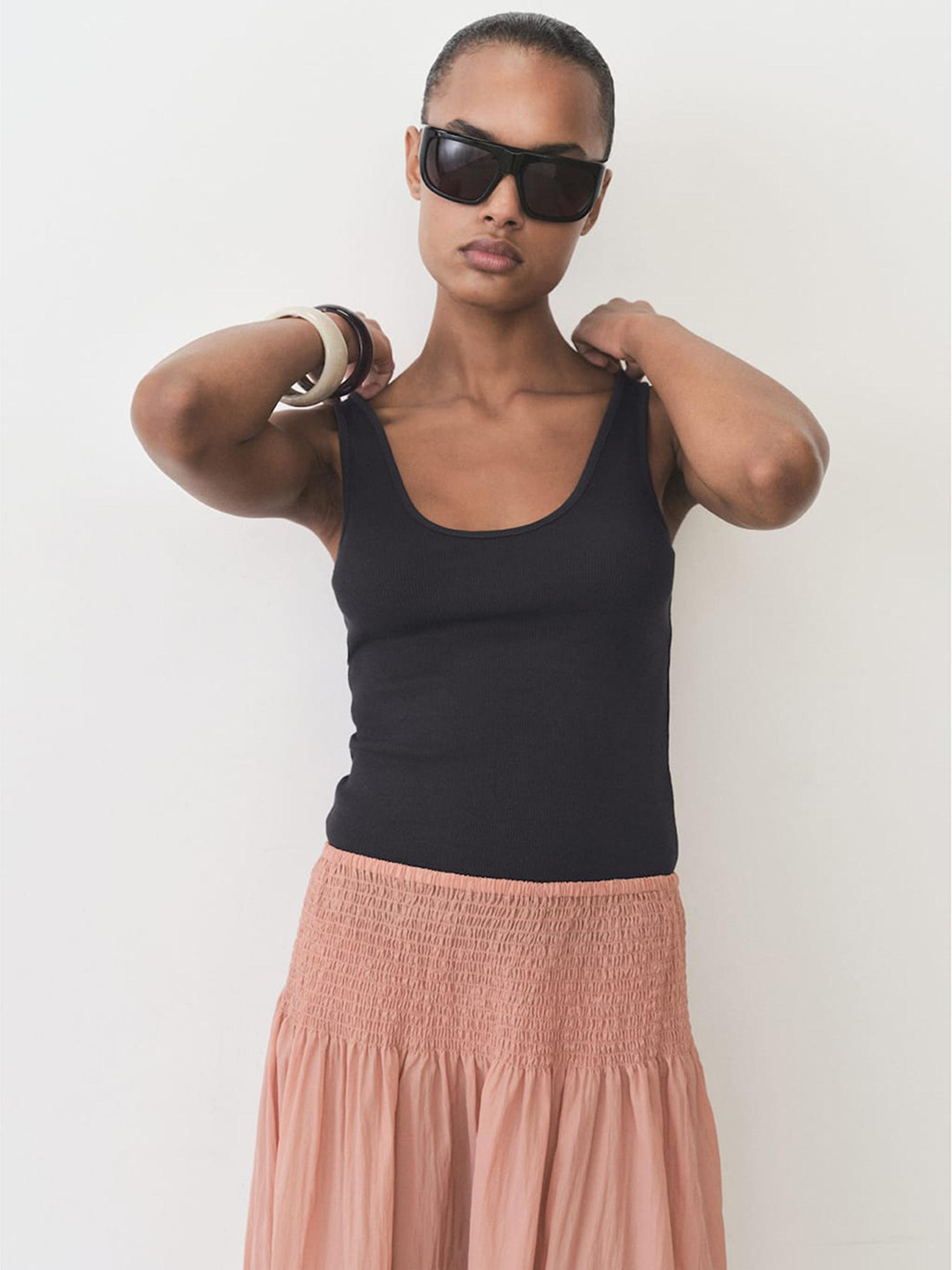 MANGO Ribbed Vest Top