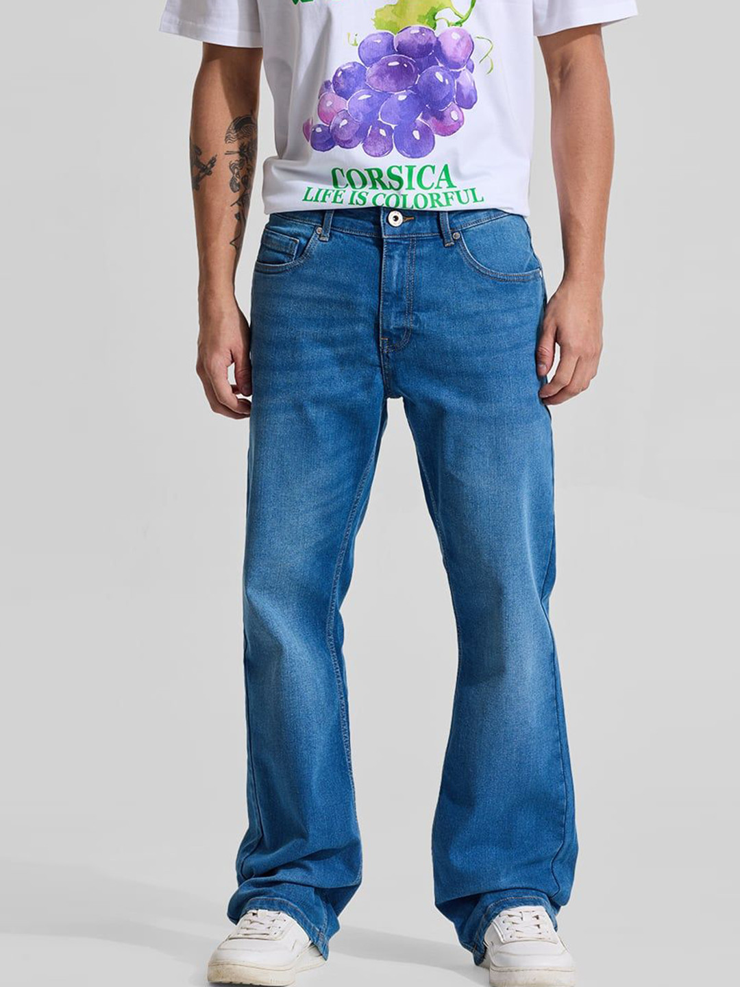 Snitch Blue Bootcut Jeans